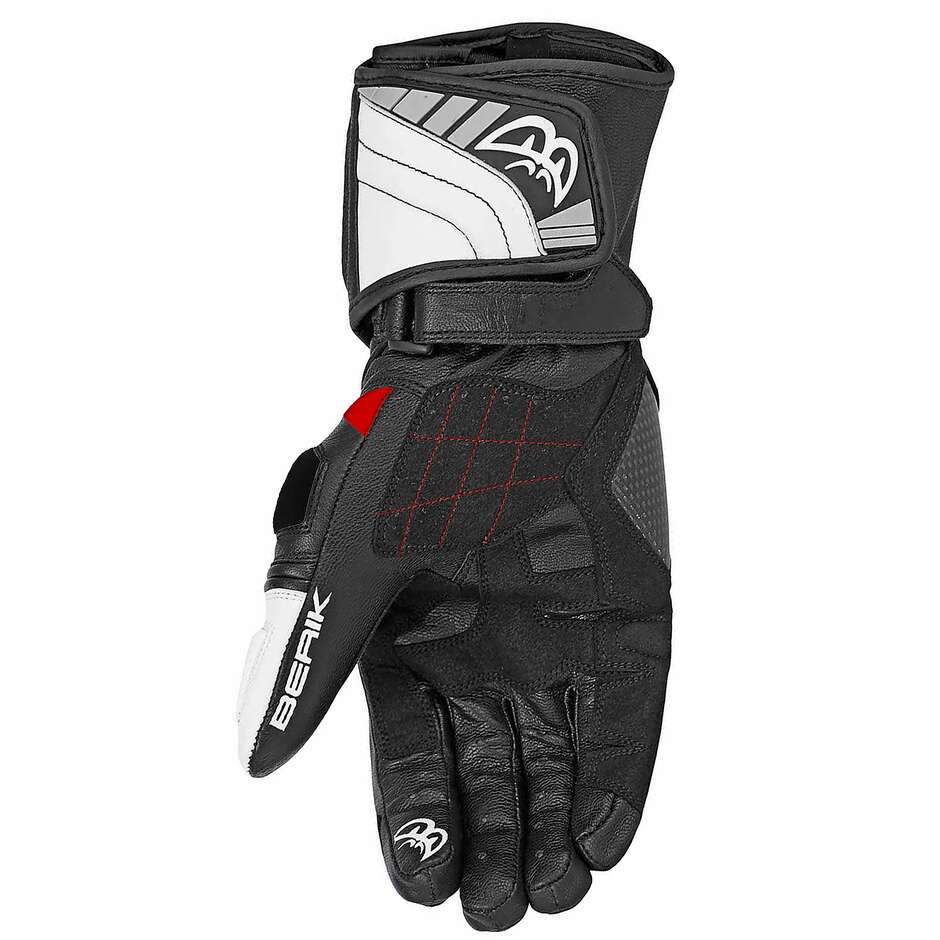 GUANTI MOTO RACING IN PELLE BERIK 2.0 ROSSO/BIANCO/NERO