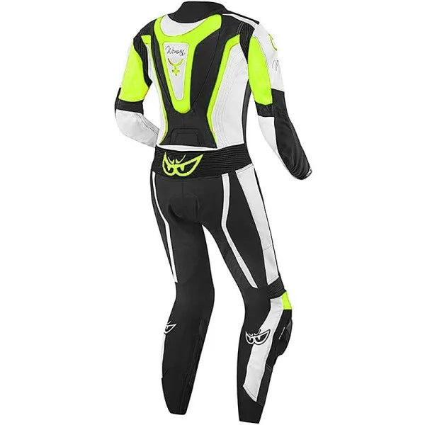TUTA DA MOTO DONNA BERIK NERO/BIANCO/GIALLO FLUO