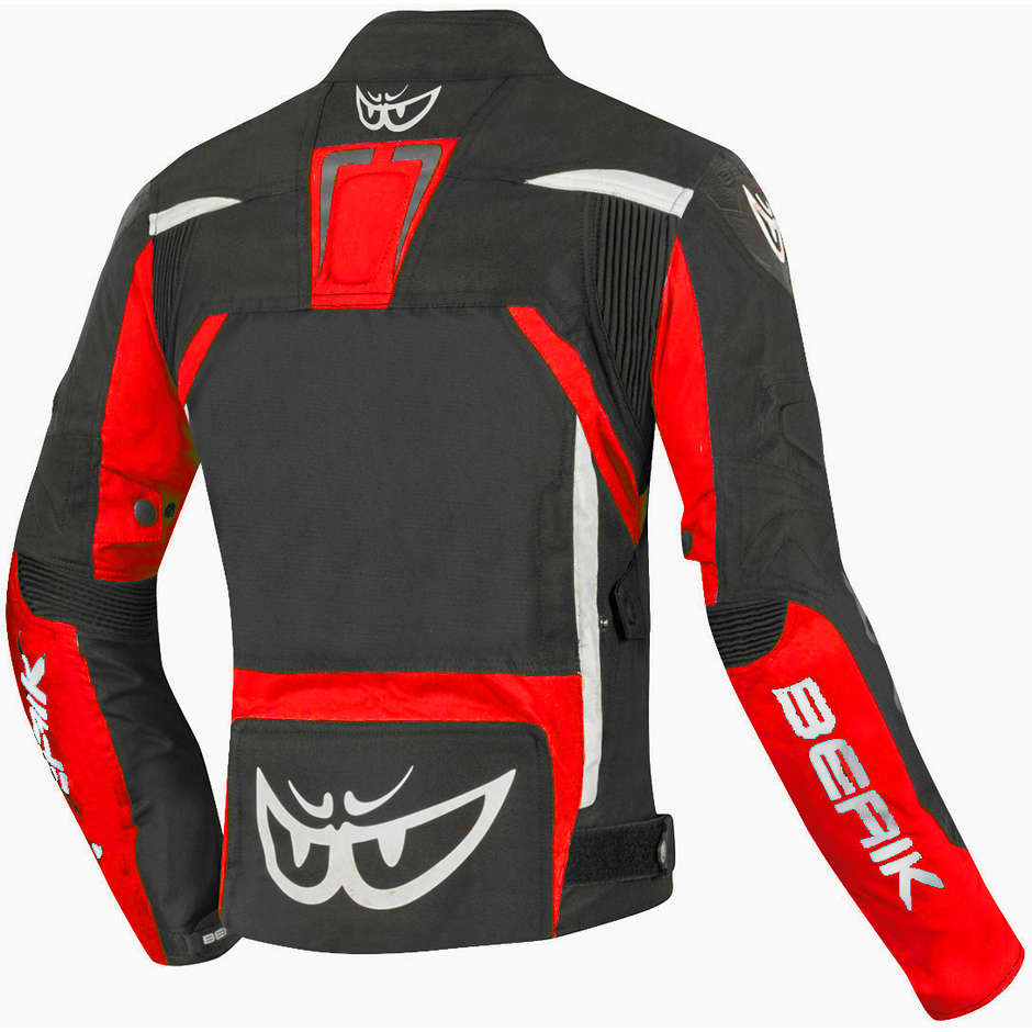 GIUBBOTTO MOTO TESSUTO DONNA BERIK 2.0 NERO/ROSSO