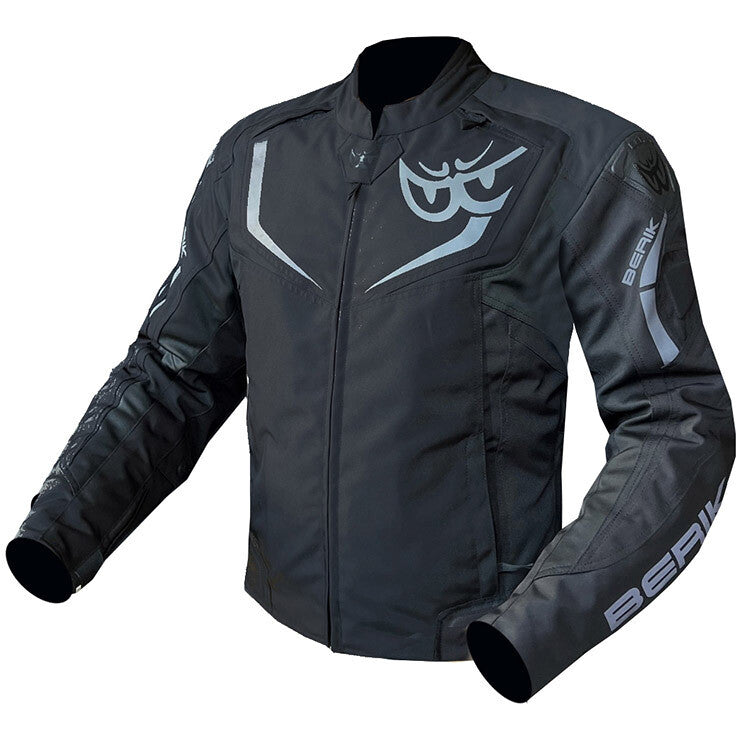 GIUBBOTTO MOTO TESSUTO TECNICO NERO/GRIGIO METALLIZZATO