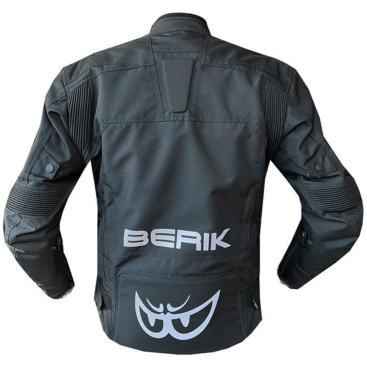 GIUBBOTTO MOTO TESSUTO TECNICO NERO/GRIGIO METALLIZZATO