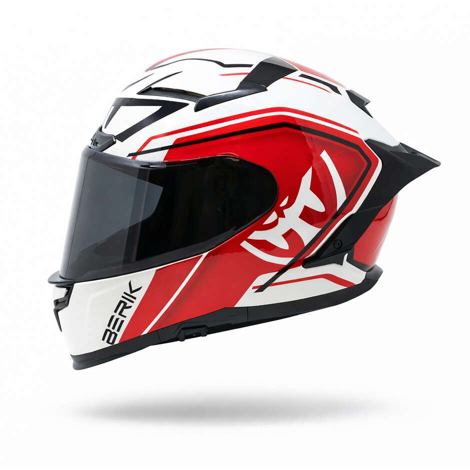 CASCO MOTO INTEGRALE BERIK RACING BIANCO/NERO