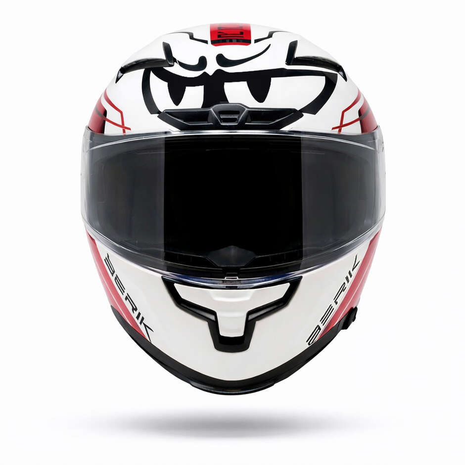 CASCO MOTO INTEGRALE BERIK RACING BIANCO/NERO