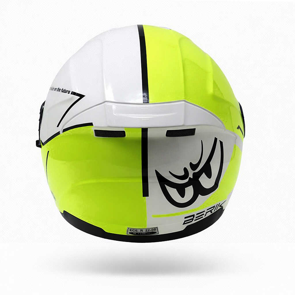 CASCO MOTO JET BERIK DOPPIA VISIERA BIANCO/GIALLO