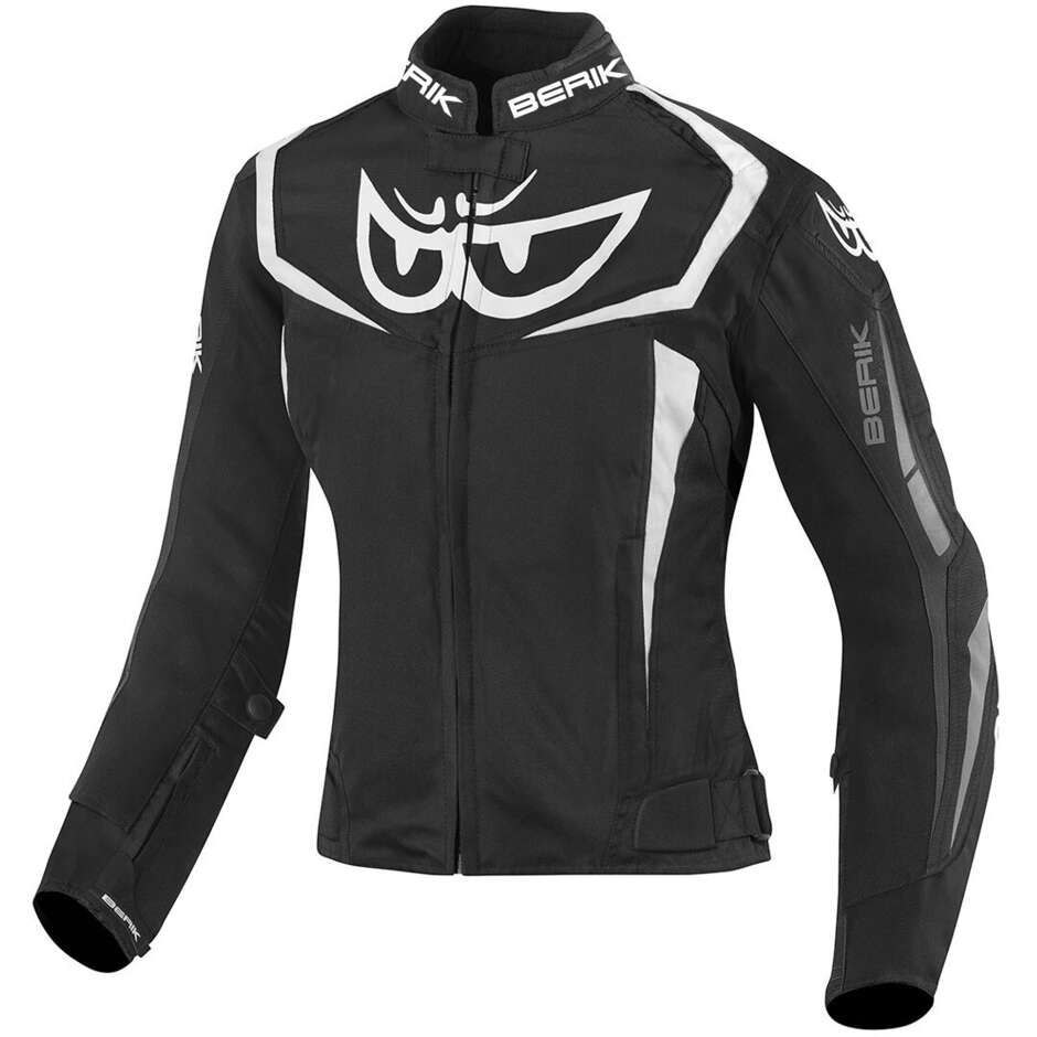 GIUBBOTTO MOTO TESSUTO DONNA BERIK 2.0 NERO/BIANCO