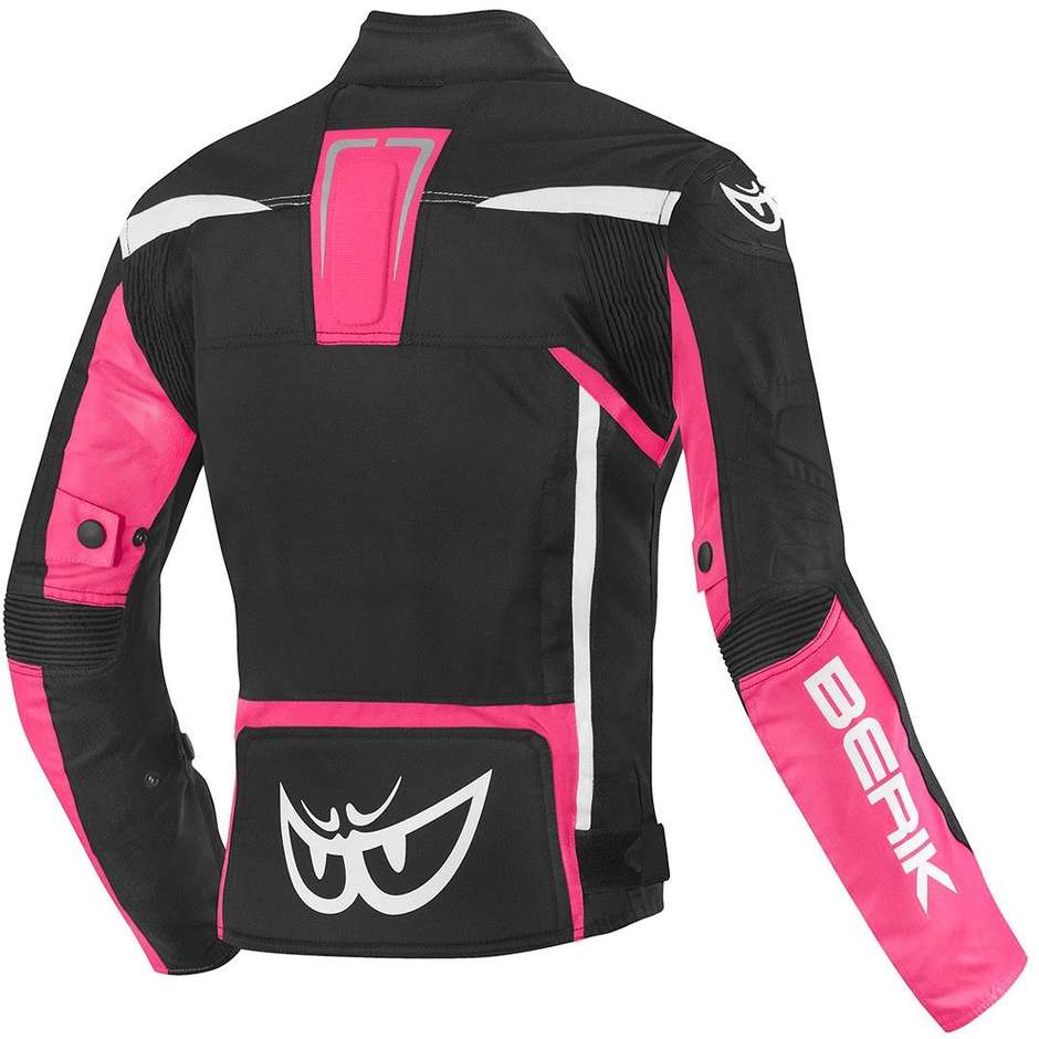 GIUBBOTTO MOTO TESSUTO DONNA BERIK 2.0 NERO/ROSA