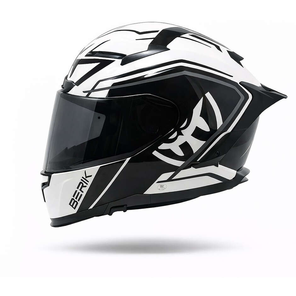 CASCO MOTO INTEGRALE BERIK RACING BIANCO/NERO