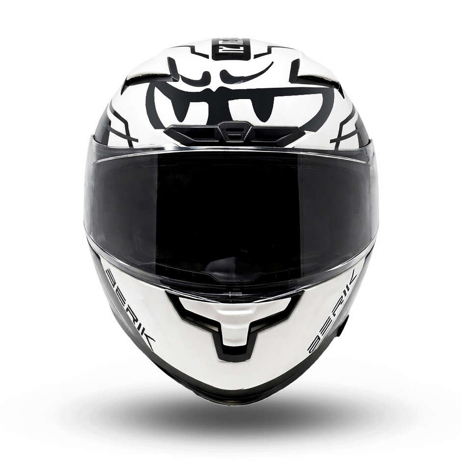 CASCO MOTO INTEGRALE BERIK RACING BIANCO/NERO