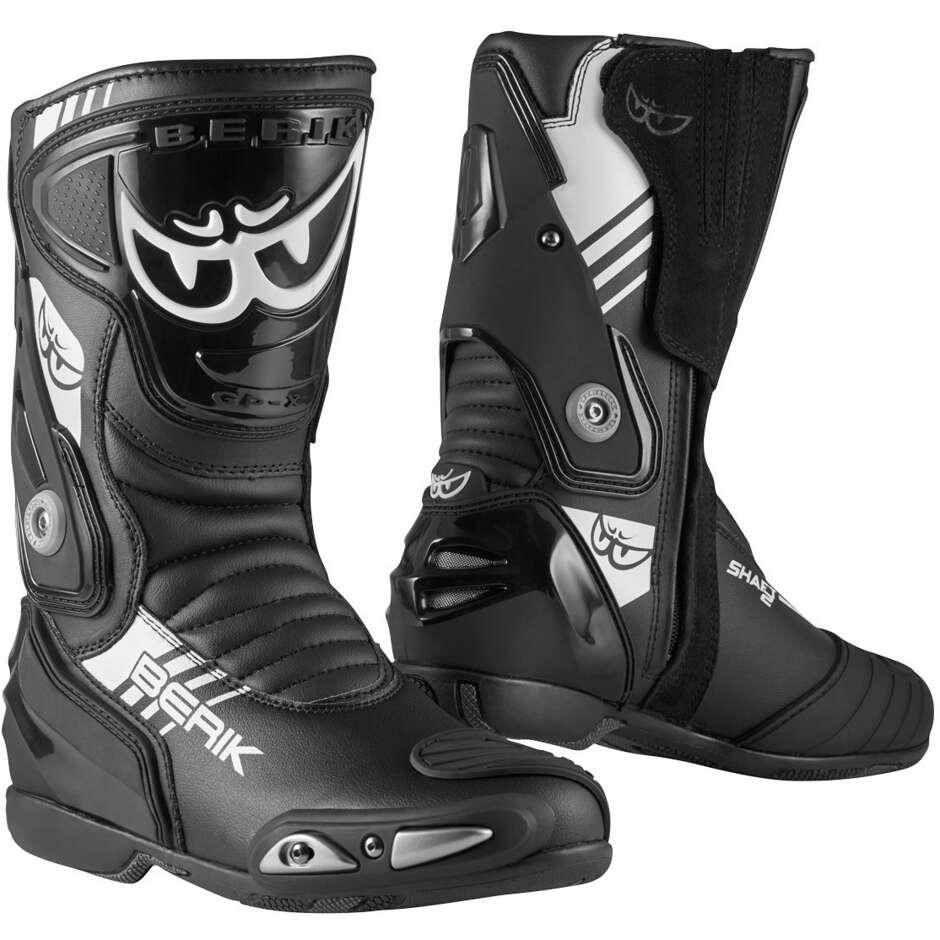 STIVALI MOTO RACING BERIK SHAFT 3.0 NERO/BIANCO